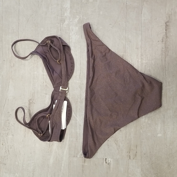 💕L*SPACE Shimmer Missy Bikini Top (Medium) + Shimmer Camacho Bikini Bottom (XL) - Picture 13 of 16